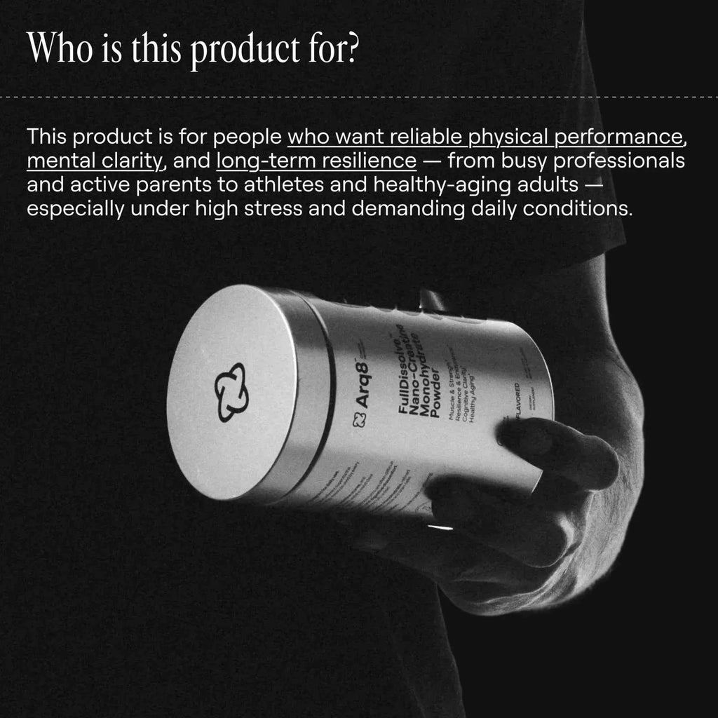 Arq8 Nano-Creatine Monohydrate Powder: Smooth, Digestible & Highly Absorbable