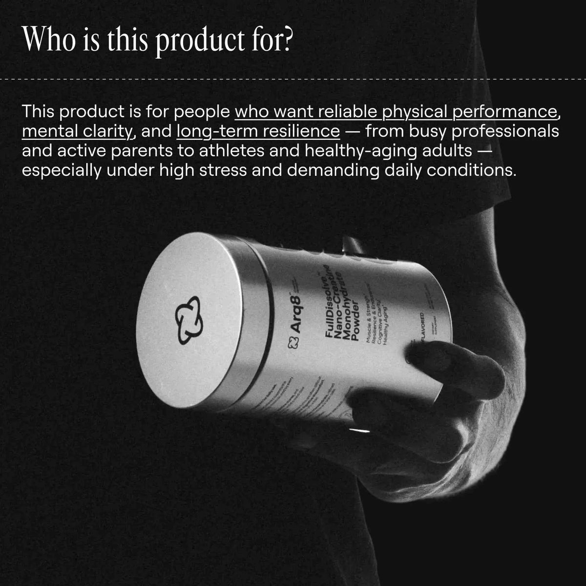 Arq8 Nano-Creatine Monohydrate Powder: Smooth, Digestible & Highly Absorbable