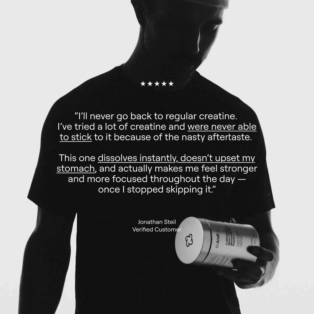Arq8 Nano-Creatine Monohydrate Powder: Smooth, Digestible & Highly Absorbable