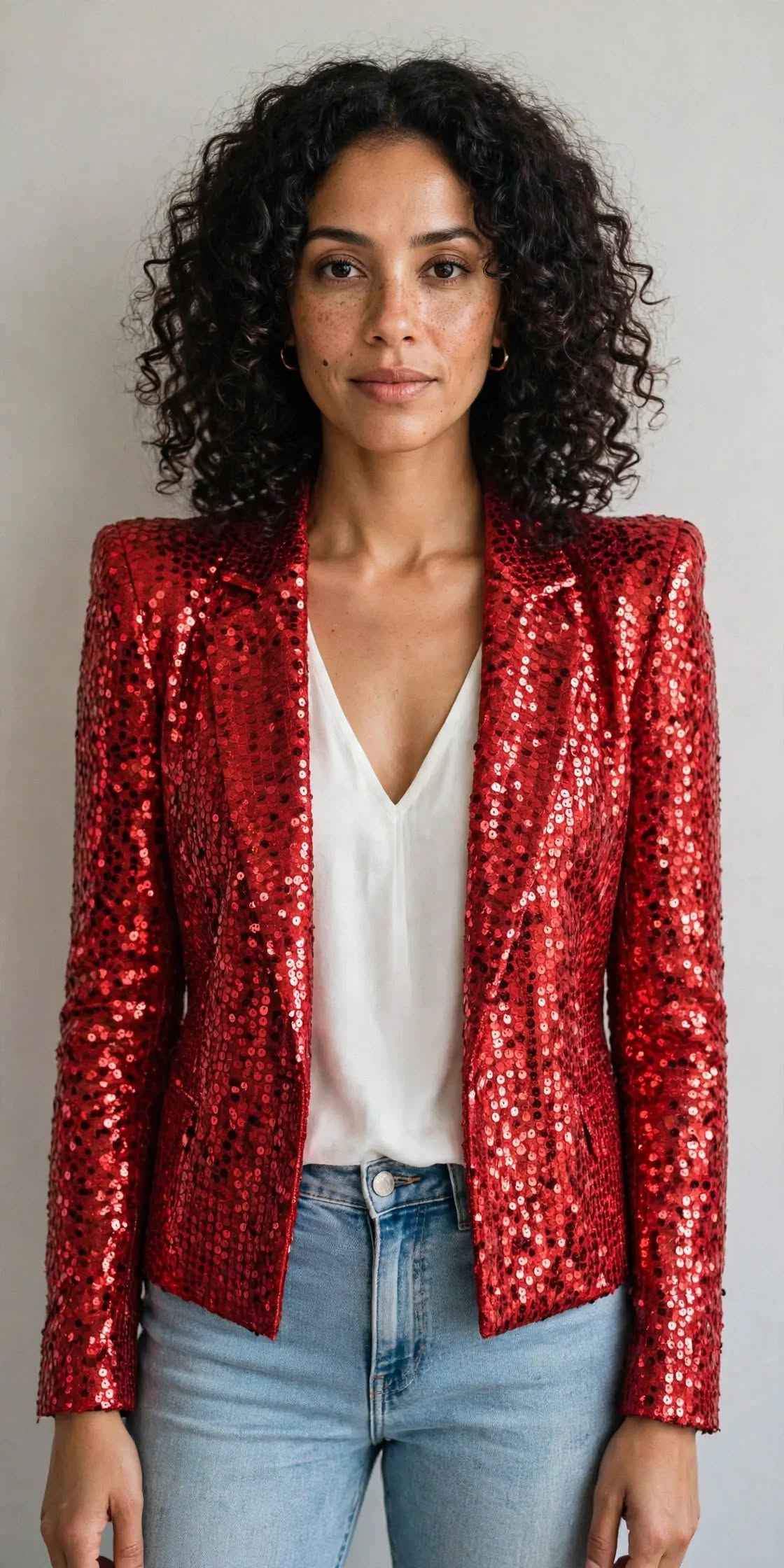 Women's Sequin Short Coat: Sparkle for Winter Style