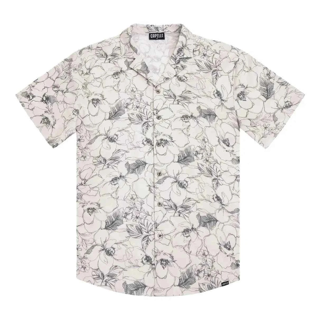 Men’s Short Sleeve Tailored Fit Button-Down Shirt – Secret Garden