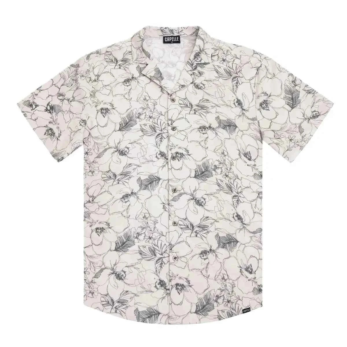 Men’s Short Sleeve Tailored Fit Button-Down Shirt – Secret Garden