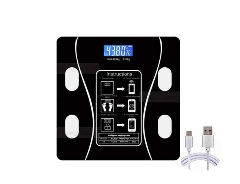 Smart Bluetooth Body Analysis Bathroom Scale - Track Weight, Body Fat, and Hydration
