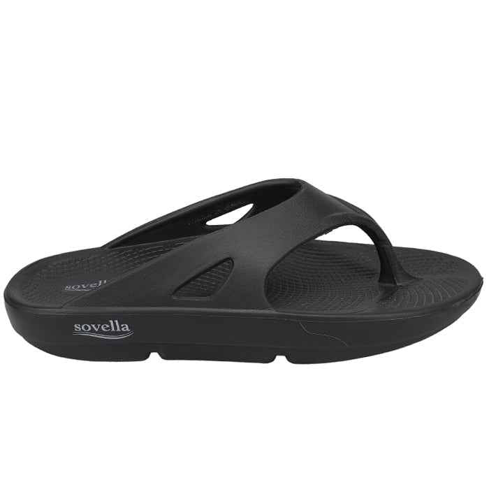 Sovella Women's PF Thong Recovery Sandals - Black