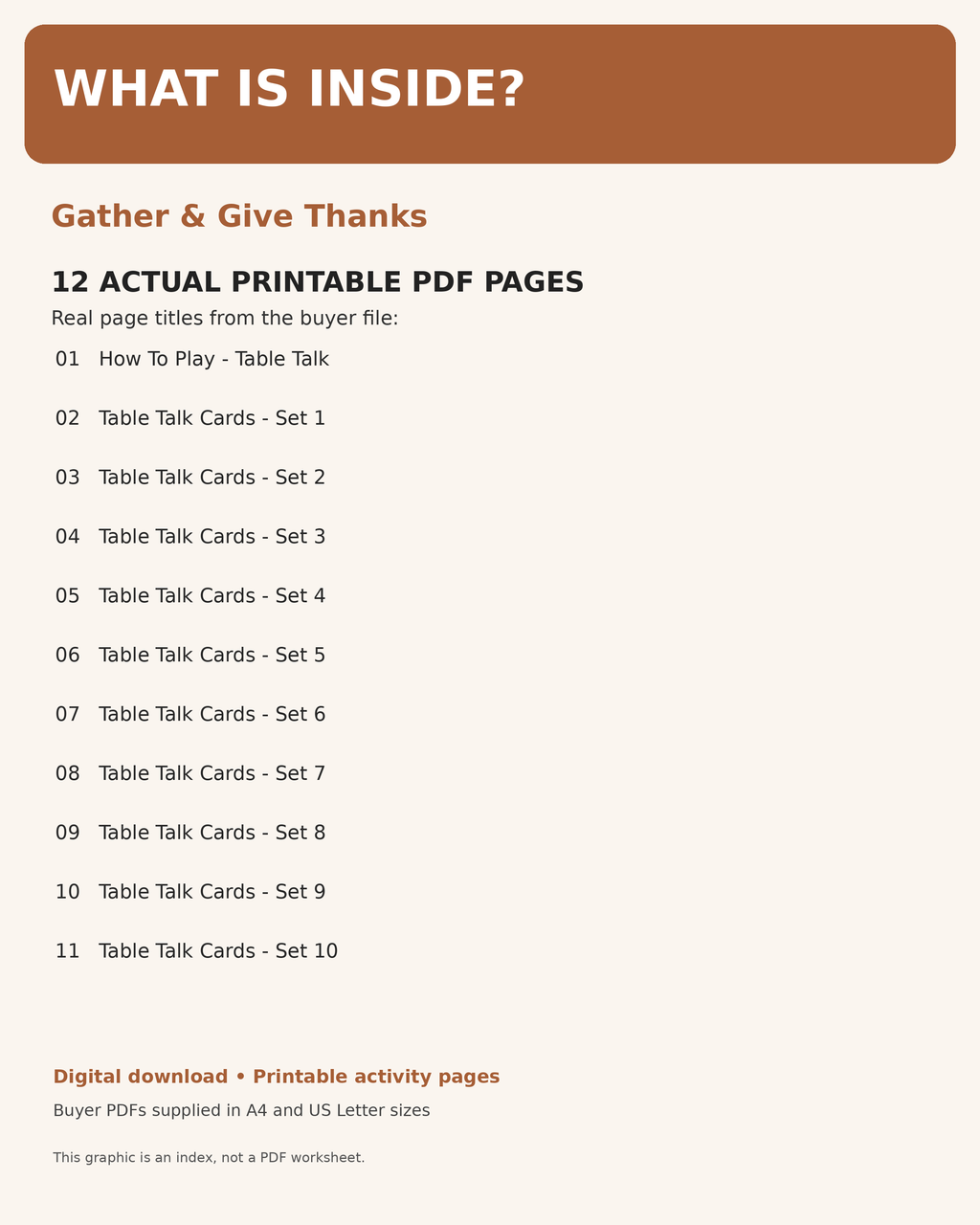 Gather & Give Thanks: verified contents of actual buyer PDF
