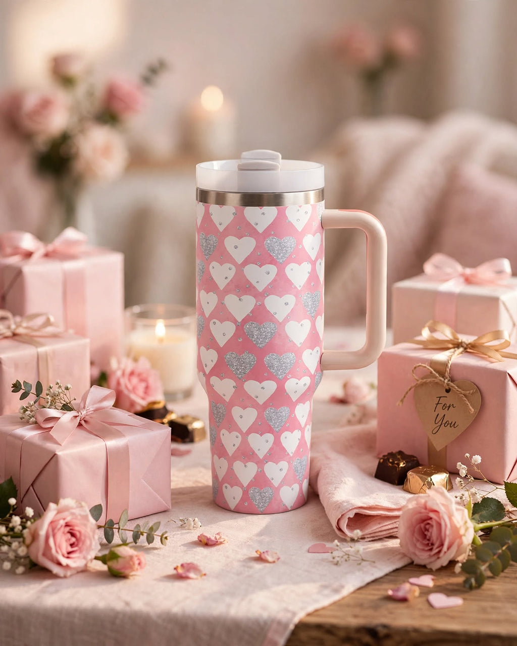 40oz Tumbler With Handle and Straw Lid – 1200ml Insulated Stainless Steel Tumbler, Cold 24H / Hot 12H, Leak-Proof, Cup Holder Friendly – 42+ Prints