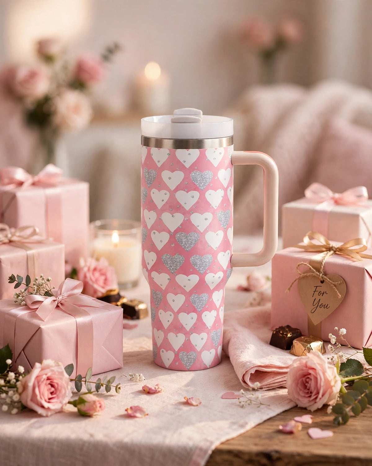 40oz Tumbler With Handle and Straw Lid – 1200ml Insulated Stainless Steel Tumbler, Cold 24H / Hot 12H, Leak-Proof, Cup Holder Friendly – 42+ Prints
