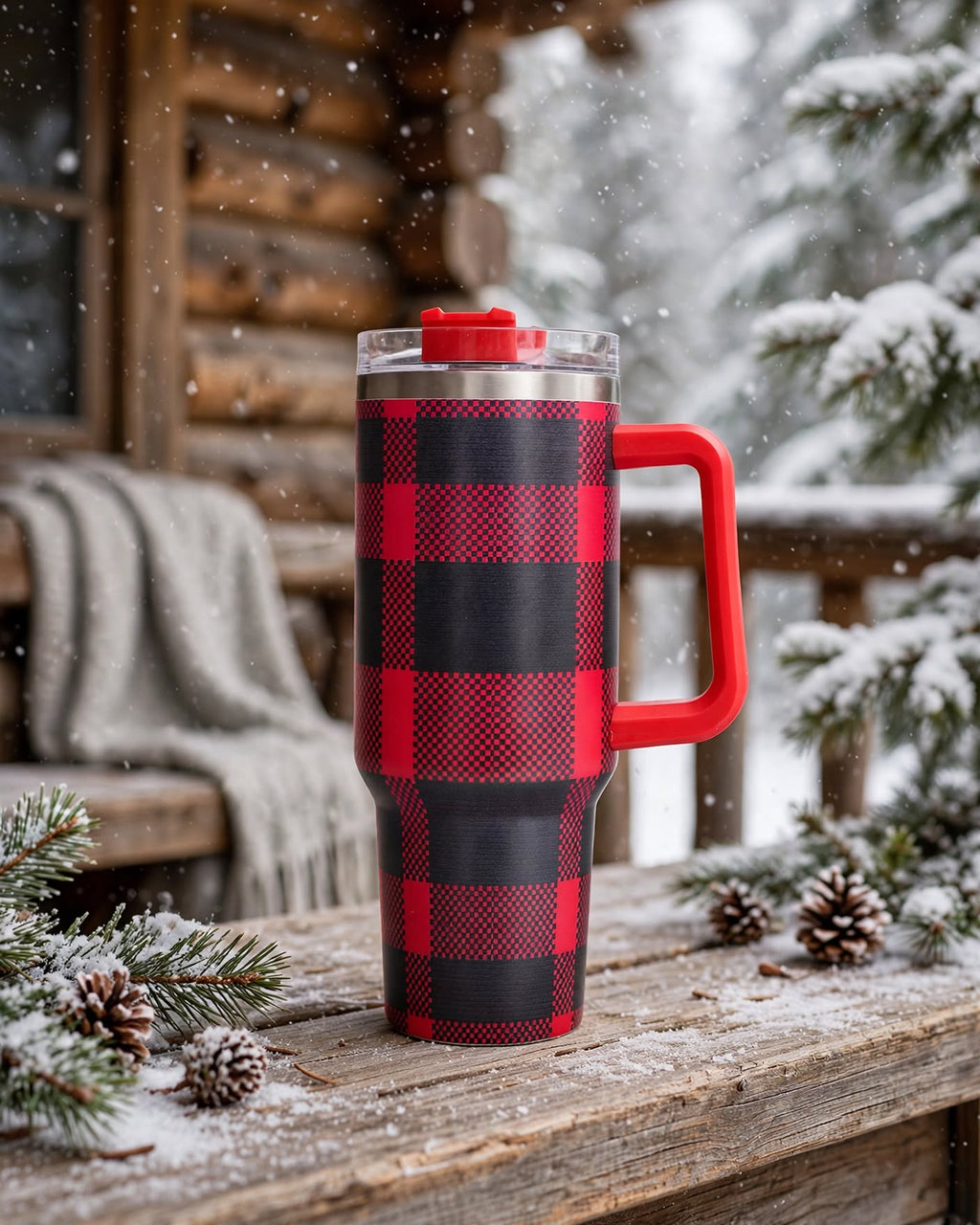 40oz Tumbler With Handle and Straw Lid – 1200ml Insulated Stainless Steel Tumbler, Cold 24H / Hot 12H, Leak-Proof, Cup Holder Friendly – 42+ Prints
