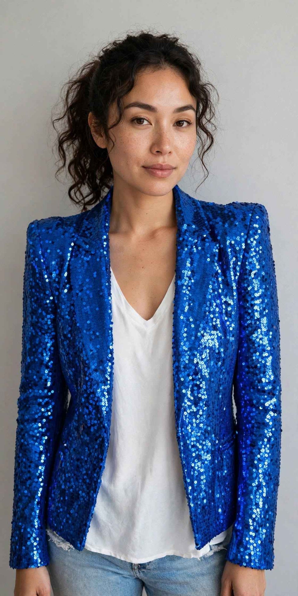Women's Sequin Short Coat: Sparkle for Winter Style